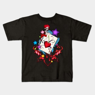The red card heart A with fairy Kids T-Shirt